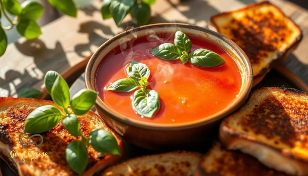 Easy Tomato Soup with Grilled Cheese